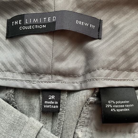 Limited Drew Fit Gray Front Back Pockets Zip Front dress Pants 2R - Picture 4 of 6